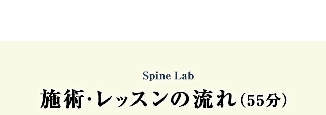 施術・レッスンの流れ（55分）